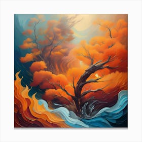 Tree In The Water Canvas Print