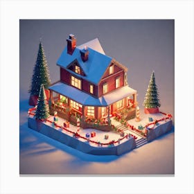 Christmas House 105 Canvas Print