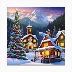 Christmas Village 1 Canvas Print