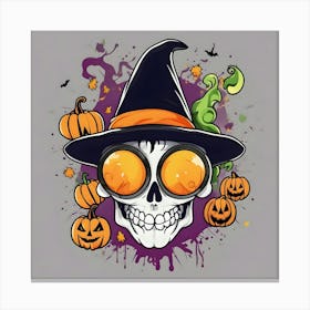 Halloween Skull Canvas Print