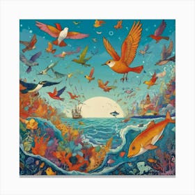 Birds Of The Sea Canvas Print