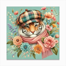 Tiger In A Hat 1 Canvas Print