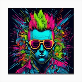 Neon Man Canvas Print