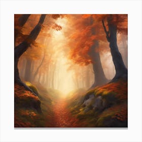 Autumn Forest Path 1 Canvas Print