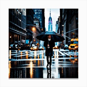 Rainy Day In New York City Canvas Print