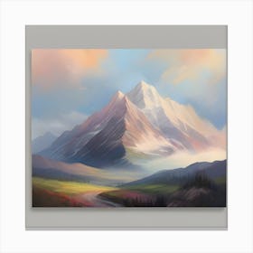 Mountain Landscape Painting Canvas Print