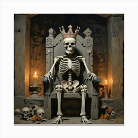 The Skeleton King Eternal Throne Of Darkness (2) Canvas Print