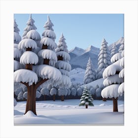 Winter Landscape Canvas Print