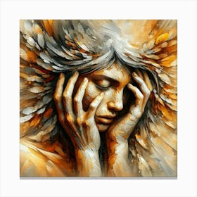 Brushstrokes anguish Canvas Print