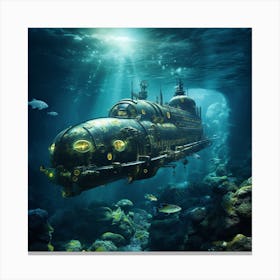 Underwater Submarine 3 Canvas Print