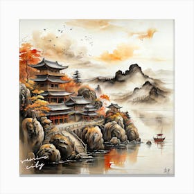 Asian Landscape Painting 2 Canvas Print