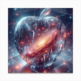 Apple In Space Canvas Print
