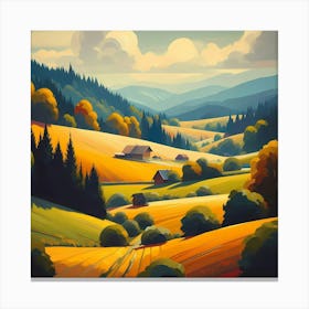 Autumn Landscape Painting 8 Canvas Print