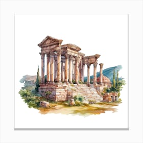 Ancient Greek Temple Canvas Print