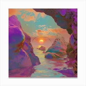 Psychedelic Landscape Canvas Print