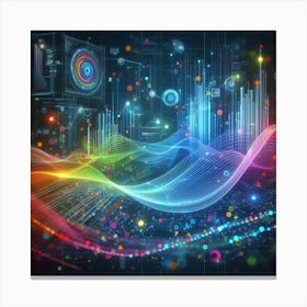 Futuristic Technology Background Canvas Print