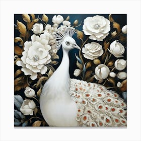 Peacock art Canvas Print