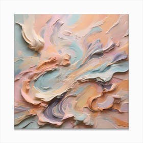 Abstract painting in soft pastel tones, optimistic painting Canvas Print