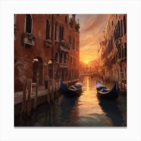 Sunset in Venice 3 Canvas Print