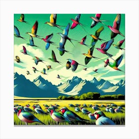 Birds In Flight Canvas Print