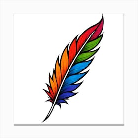 Rainbow Feather 5 Canvas Print