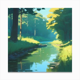 River In The Woods 4 Canvas Print