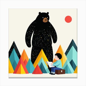 Illustration Of A Bear 10 Canvas Print