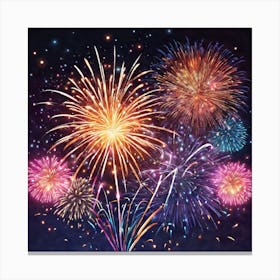 Fireworks In The Sky 21 Canvas Print