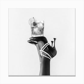 Fashionable Drink - SQUARE Canvas Print