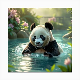 Leonardo Phoenix 10 A Serene Panda Is Practicing Its Swimming 1 Stampe su tela