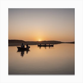 Sunset In The Desert Canvas Print