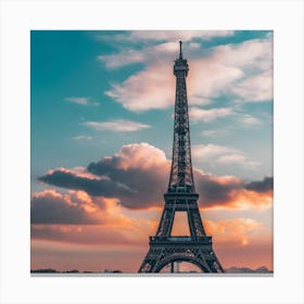 Eiffel Tower At Sunset Canvas Print