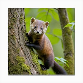 Fox in forest Canvas Print