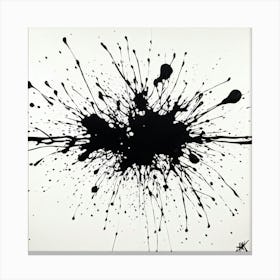 Envision A Vast Banner Composed Of Spontaneous Abstract Ink Splatters The Grungy Sensibility Of The (4) Canvas Print