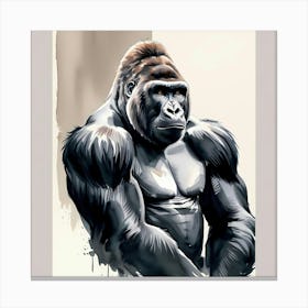 Gorilla Painting Canvas Print