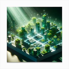 Futuristic Cityscape 26 Canvas Print