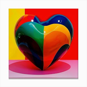 LGBTQ + Heart Canvas Print