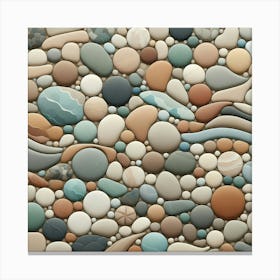 Pebbles Background Canvas Print