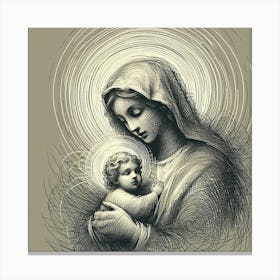 Mary And Child Canvas Print