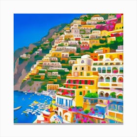 Summer In Positano Art Print Canvas Print