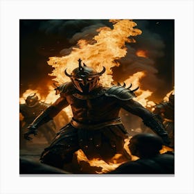 Default Show Hundreds Of The Quinquereme On Fire In The Battl 2 (1) Canvas Print