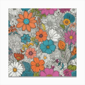 Flowers In The Garden 6 Canvas Print