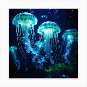 Jellyfish art print 1 Canvas Print