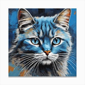 Blue Cat 1 Canvas Print