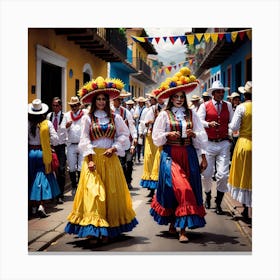 Colombia Street Dancers Canvas Print