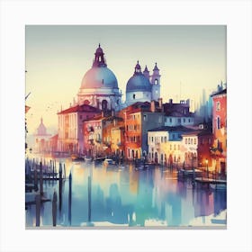 Venice Watercolor Painting 2 Canvas Print