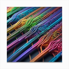 Colorful Wires 30 Canvas Print