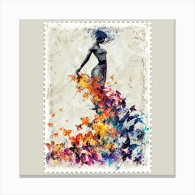 Butterfly Woman Canvas Print