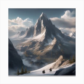 Mountain figures Canvas Print