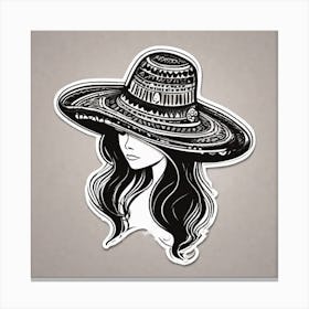 Hat Girl Canvas Print